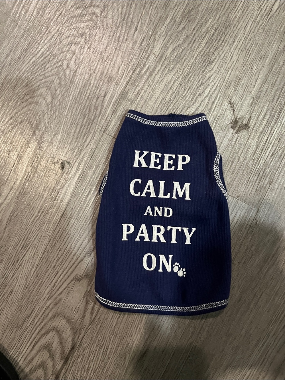 Keep Calm and Party On Navy Pet Tank Top